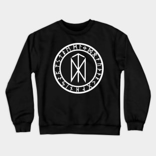 Rune III // Rune Circle White Crewneck Sweatshirt